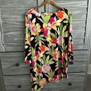 Susan Graver Liquid Knit Asymmetrical Hem Tunic